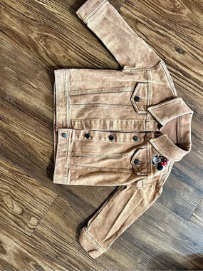 Kids Pink Graphic Jean Jacket